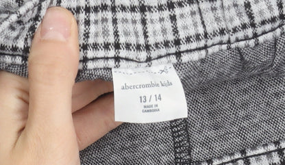 Abercrombie Kids Teens Grey Check Pleated Skort Size 14