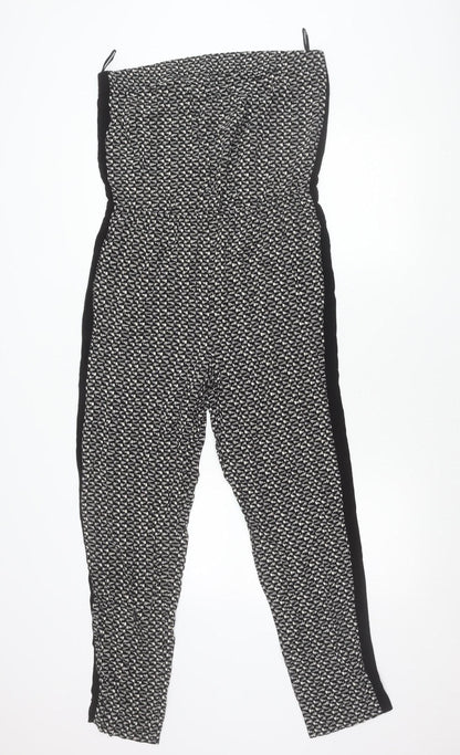 Forever 21 Women’s Black Geometric Strapless Jumpsuit Size 14