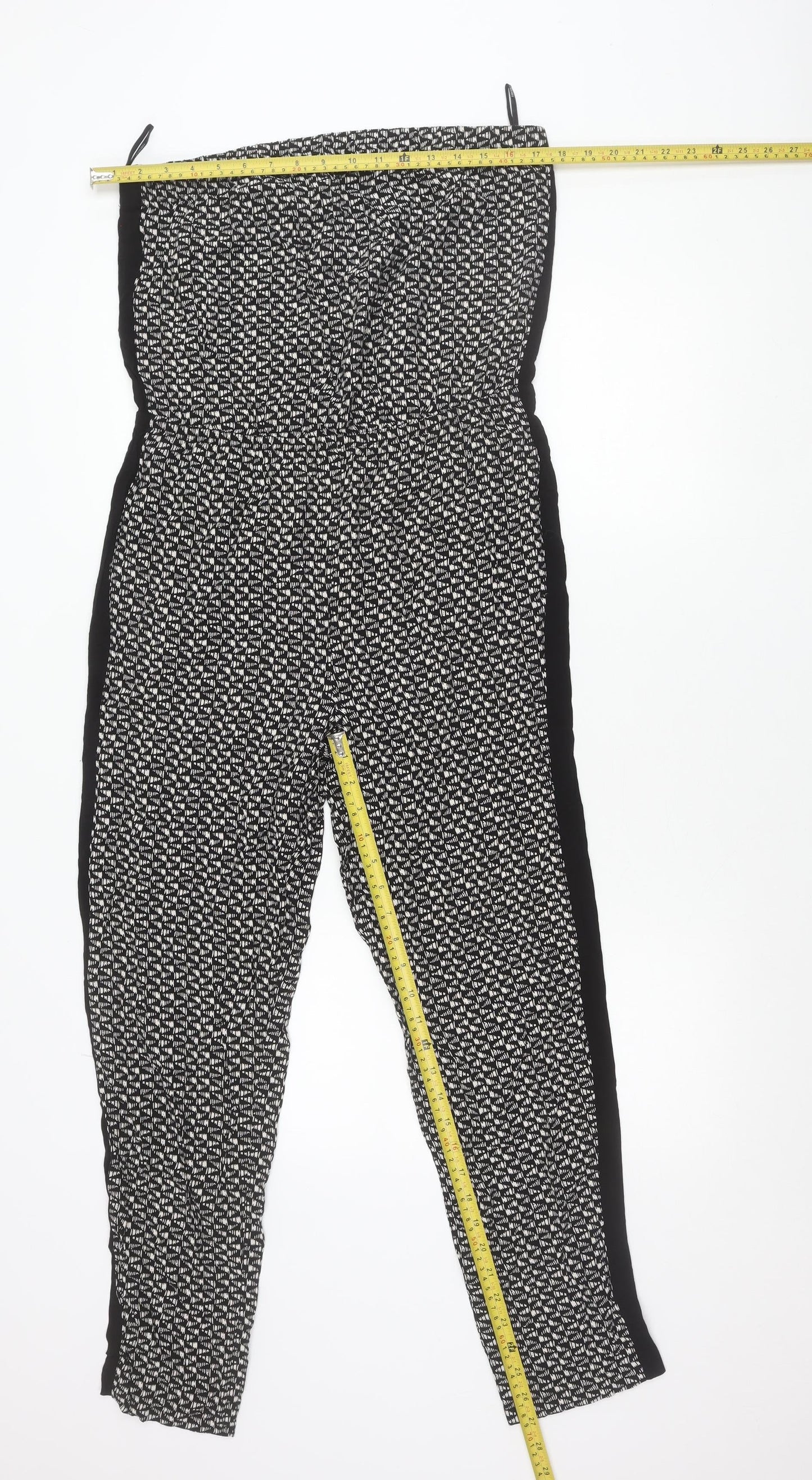 Forever 21 Women’s Black Geometric Strapless Jumpsuit Size 14