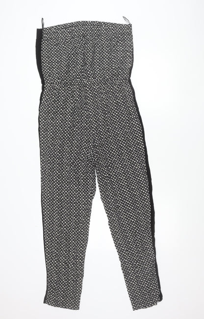 Forever 21 Women’s Black Geometric Strapless Jumpsuit Size 14