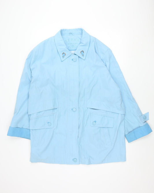 Strak Sportline Women Blue L Basic Jacket Collared Button Pockets