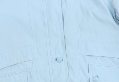 Strak Sportline Women Blue L Basic Jacket Collared Button Pockets