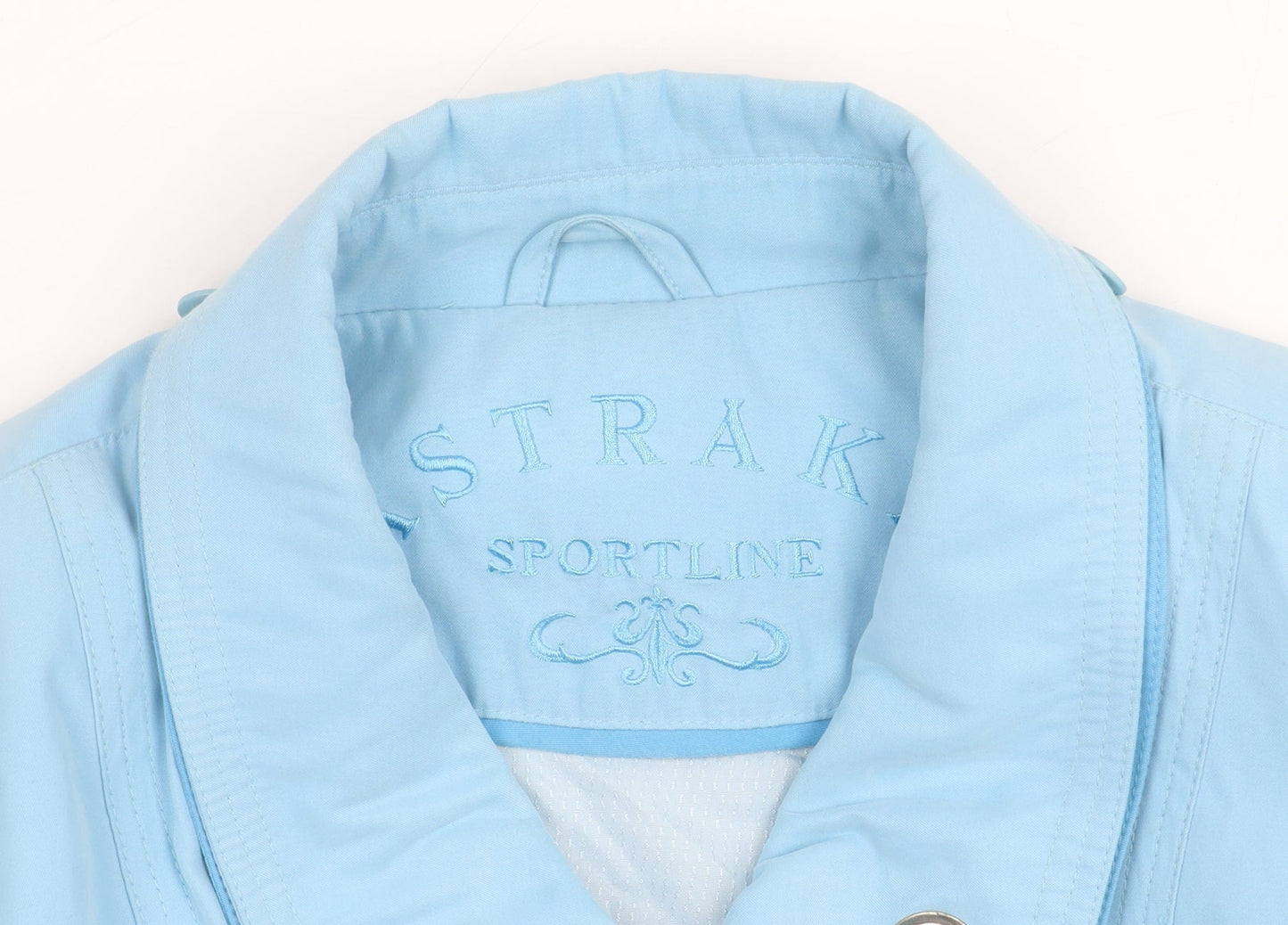 Strak Sportline Women Blue L Basic Jacket Collared Button Pockets