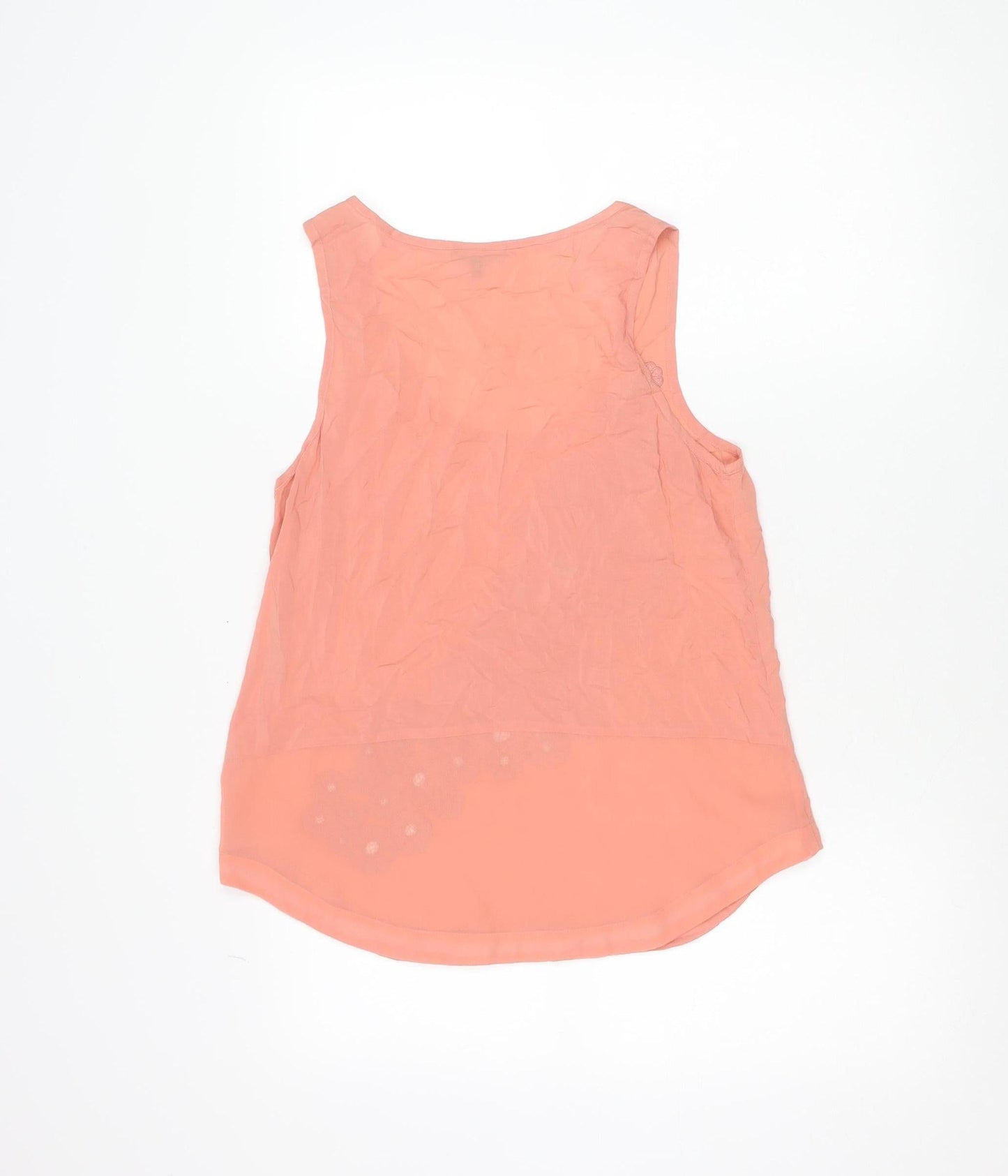 Warehouse Womens Pink Floral Embroidered Tank Top Size 12