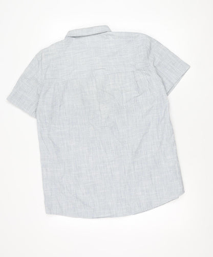 Mountain Warehouse Men's Blue L Large Short Sleeve Button-Up Shirt
