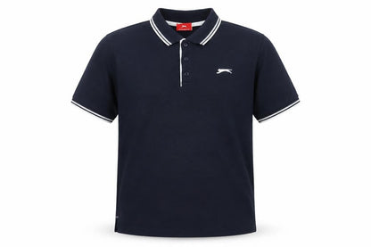 Slazenger Men’s Blue Polo Shirt Size L Regular Fit Short Sleeve