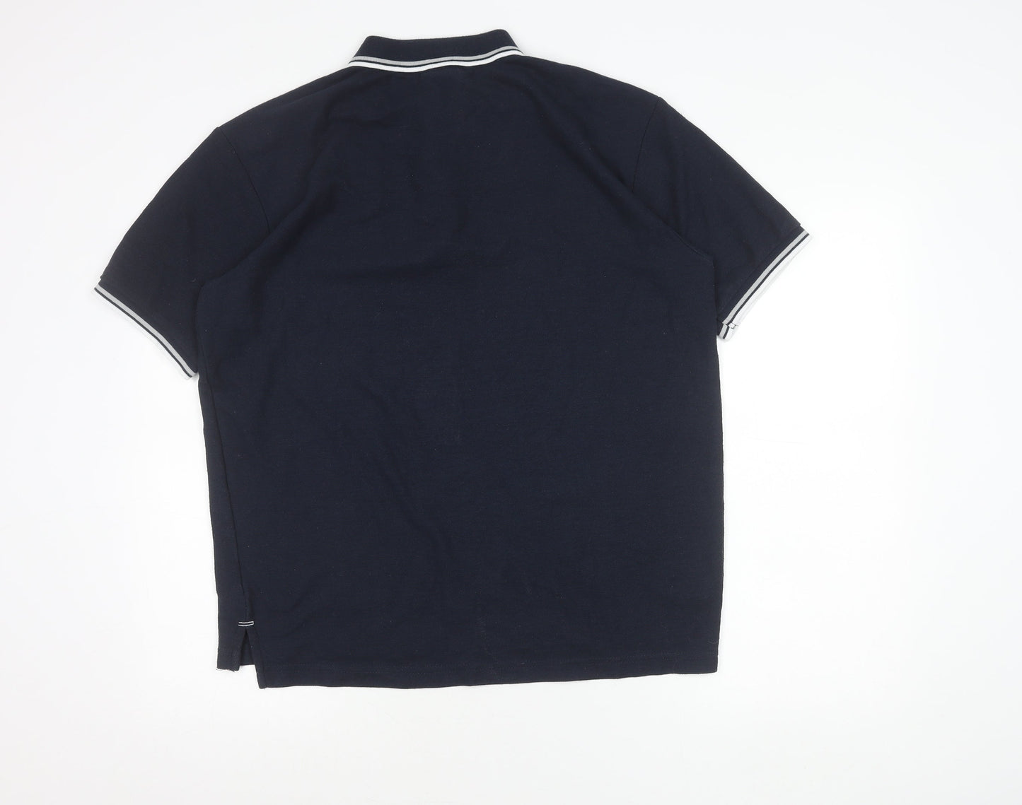 Slazenger Men’s Blue Polo Shirt Size L Regular Fit Short Sleeve