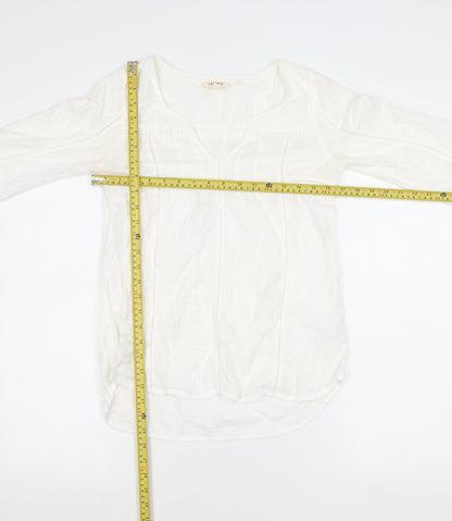 Womens UK Size 6 Fat Face White Tunic Blouse