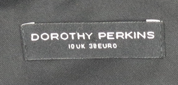 Dorothy Perkins Women’s Black Strapless Hi-Low Chiffon Dress Size 10