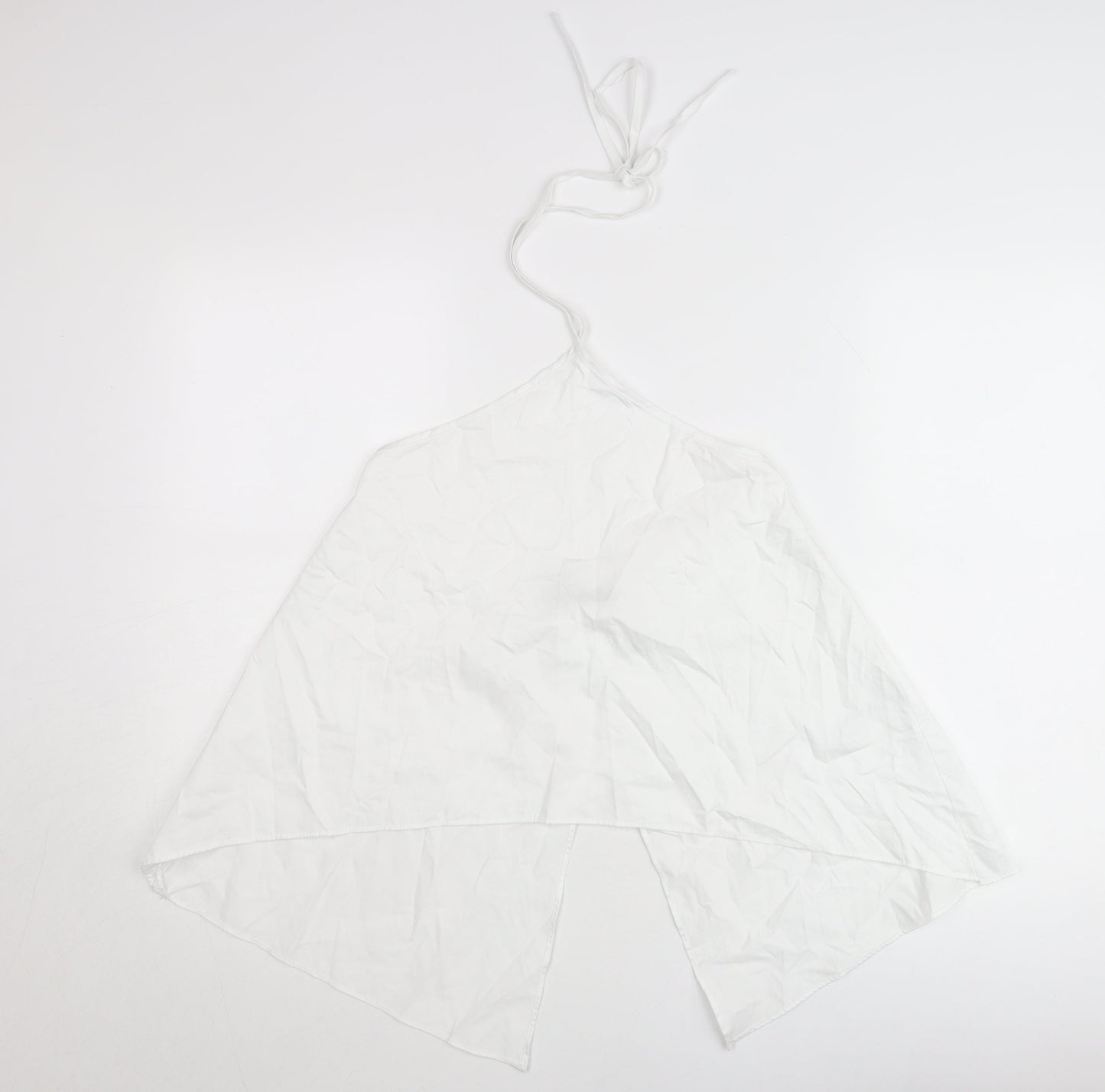 Zara Women White Halter Camisole Tank Top Size S Cotton Summer