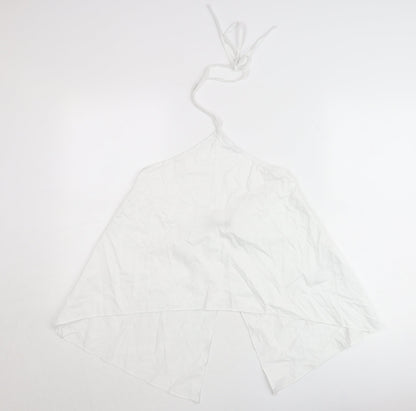 Zara Women White Halter Camisole Tank Top Size S Cotton Summer