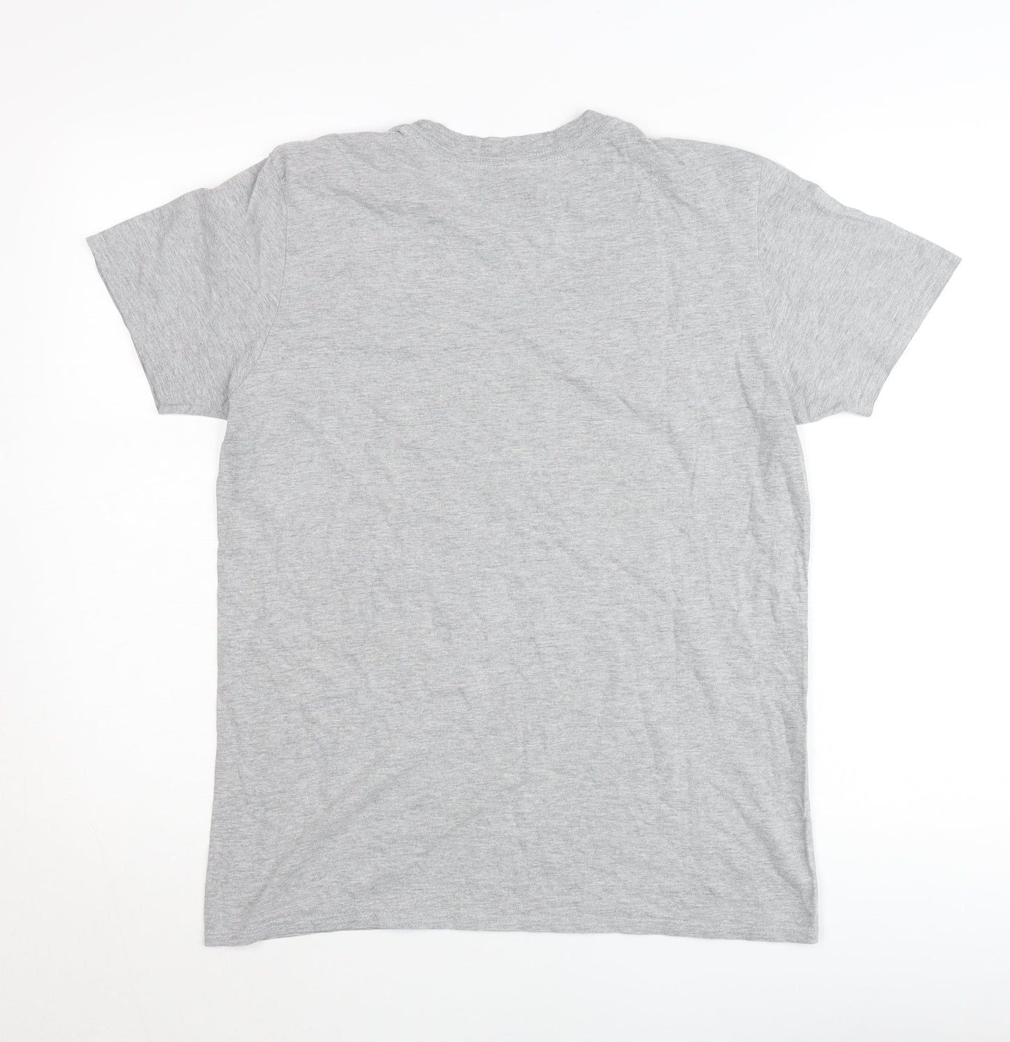 Batch1 Men's Grey Funny Quote Graphic T-Shirt Size M