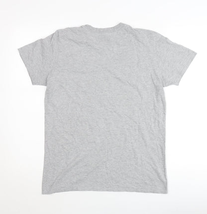 Batch1 Men's Grey Funny Quote Graphic T-Shirt Size M