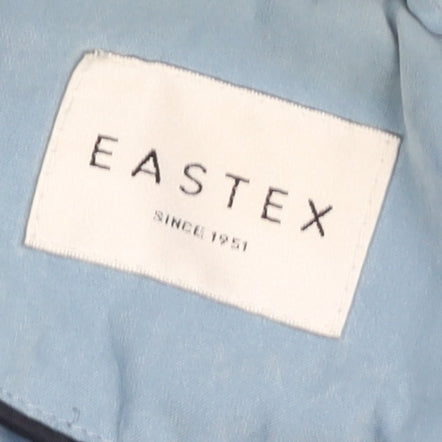Eastex Women Blue Quilted Hooded Mid-Length Coat Size 10