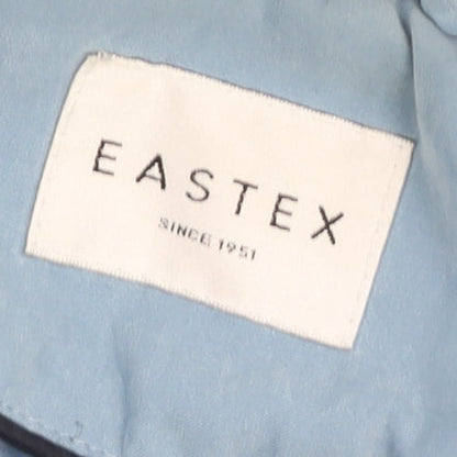 Eastex Women Blue Quilted Hooded Mid-Length Coat Size 10