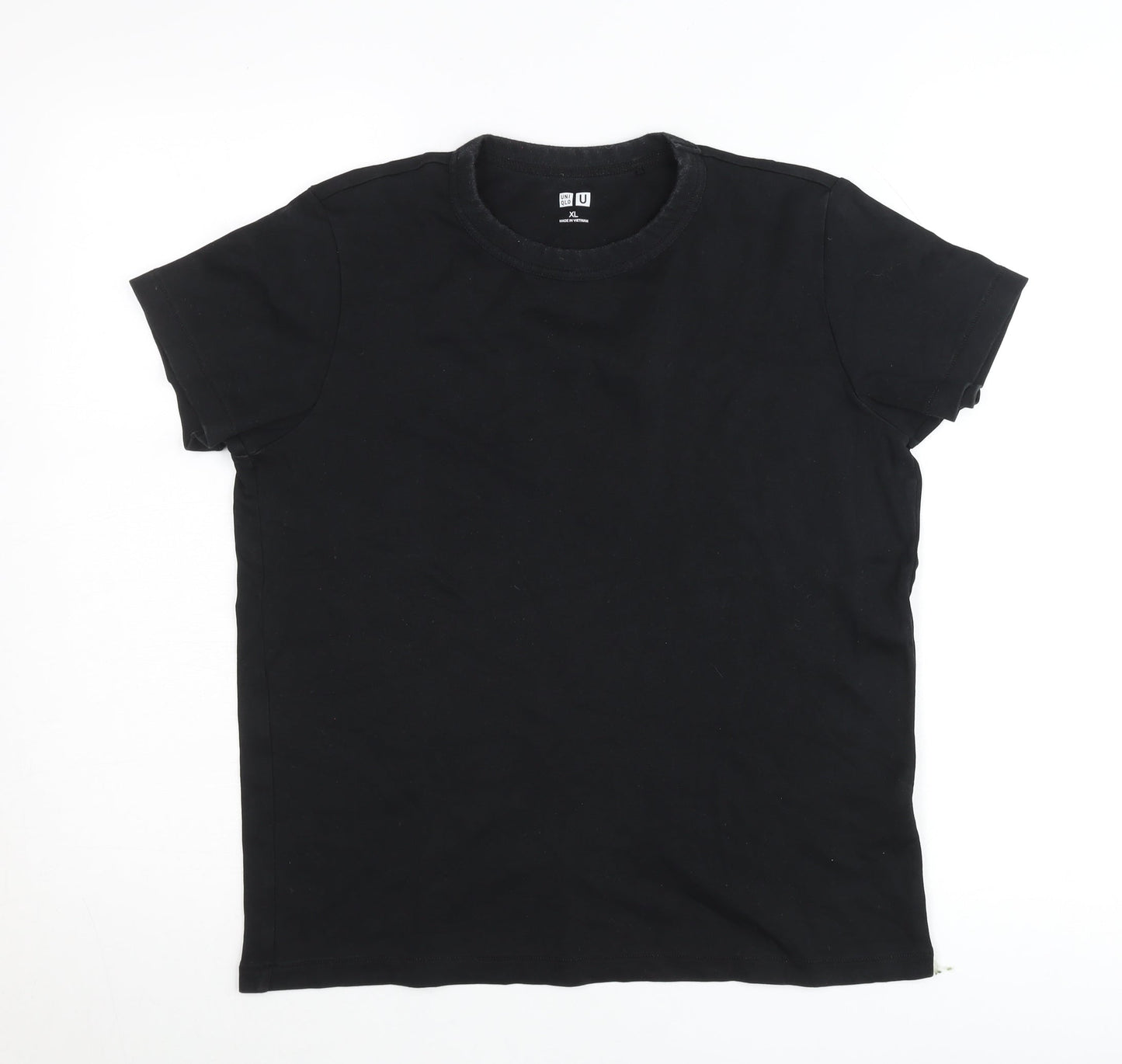 Uniqlo Women's Black XL Basic Crew Neck Short Sleeve T-Shirt