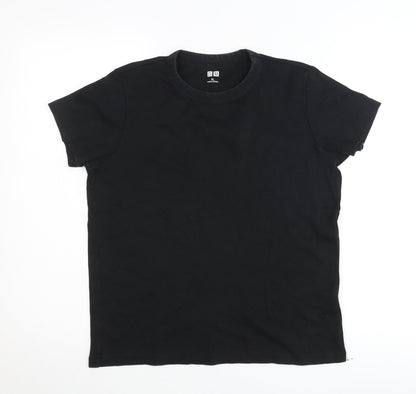 Uniqlo Women's Black XL Basic Crew Neck Short Sleeve T-Shirt