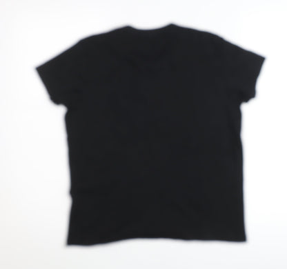 Uniqlo Women's Black XL Basic Crew Neck Short Sleeve T-Shirt