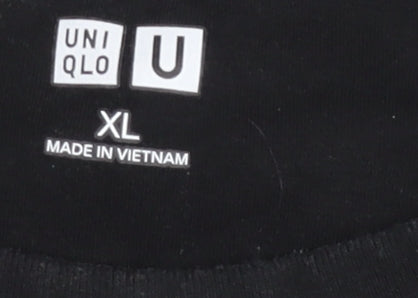 Uniqlo Women's Black XL Basic Crew Neck Short Sleeve T-Shirt