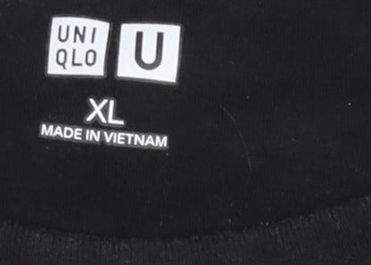 Uniqlo Women's Black XL Basic Crew Neck Short Sleeve T-Shirt