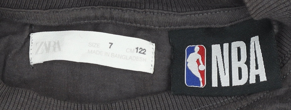 Zara Boys Black NBA Brooklyn Nets Long Sleeve Pullover Jumper 7 Years