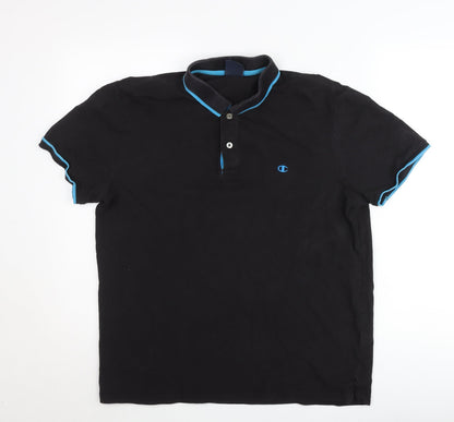 Champion Men’s Black XL Polo Shirt Short Sleeve Casual Sportswear