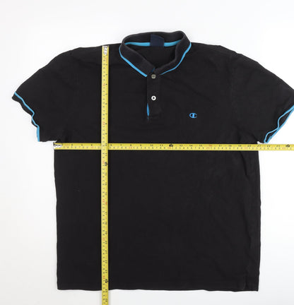 Champion Men’s Black XL Polo Shirt Short Sleeve Casual Sportswear