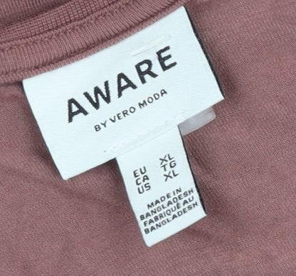 Vero Moda Women’s Purple XL Basic Modal T-Shirt Top