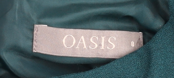 Oasis Women’s Green A-Line Knee Length Dress Size 8