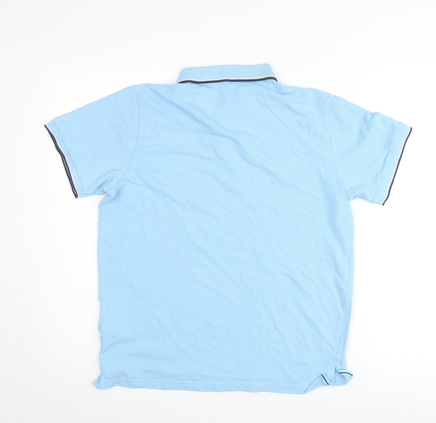 Kangaroo Poo Mens Blue Polo Shirt Size M Short Sleeve Cotton