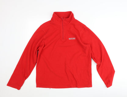 Regatta Mens Red Fleece Jumper S 1/4 Zip High Neck Outdoor Pullover