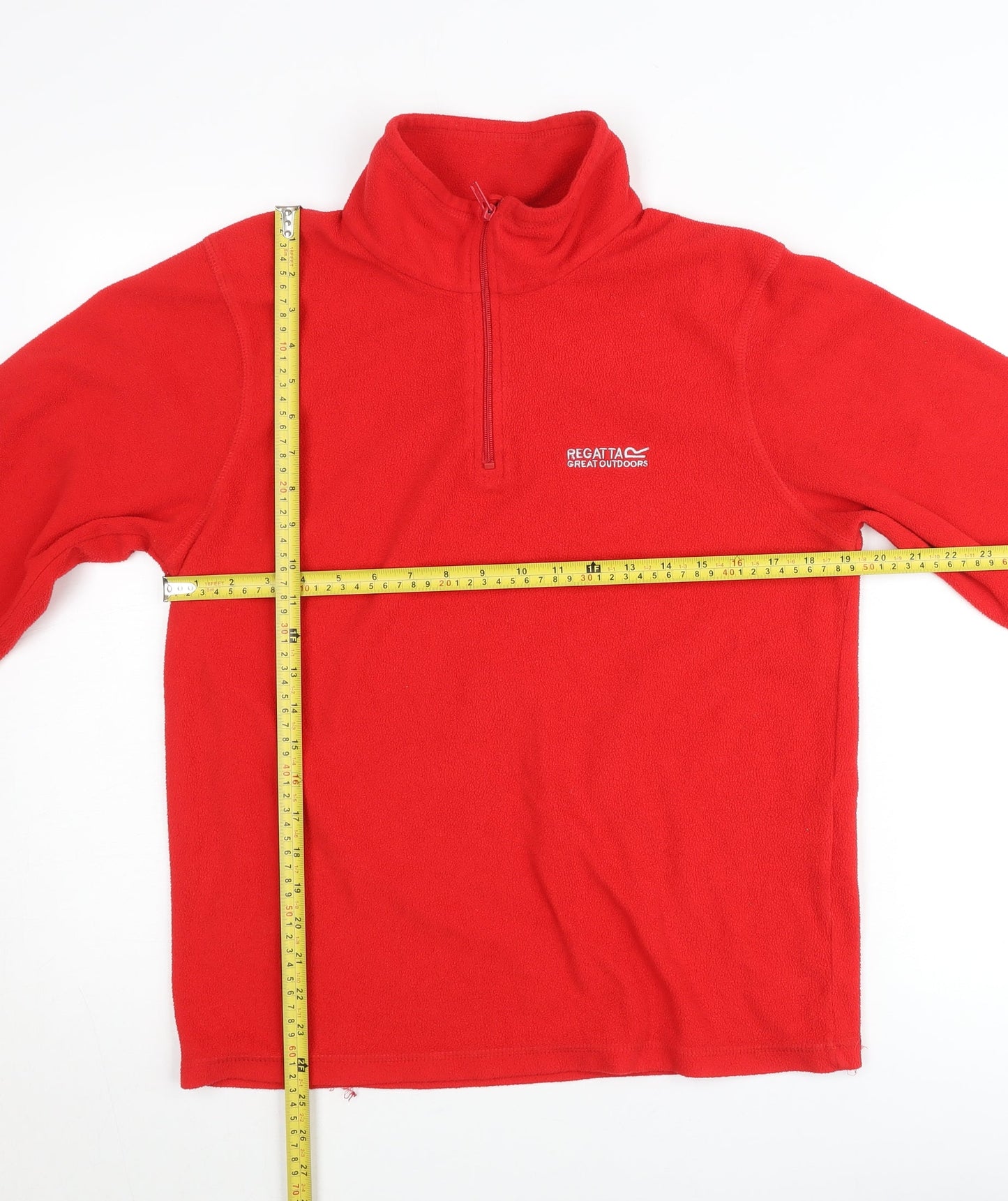 Regatta Mens Red Fleece Jumper S 1/4 Zip High Neck Outdoor Pullover