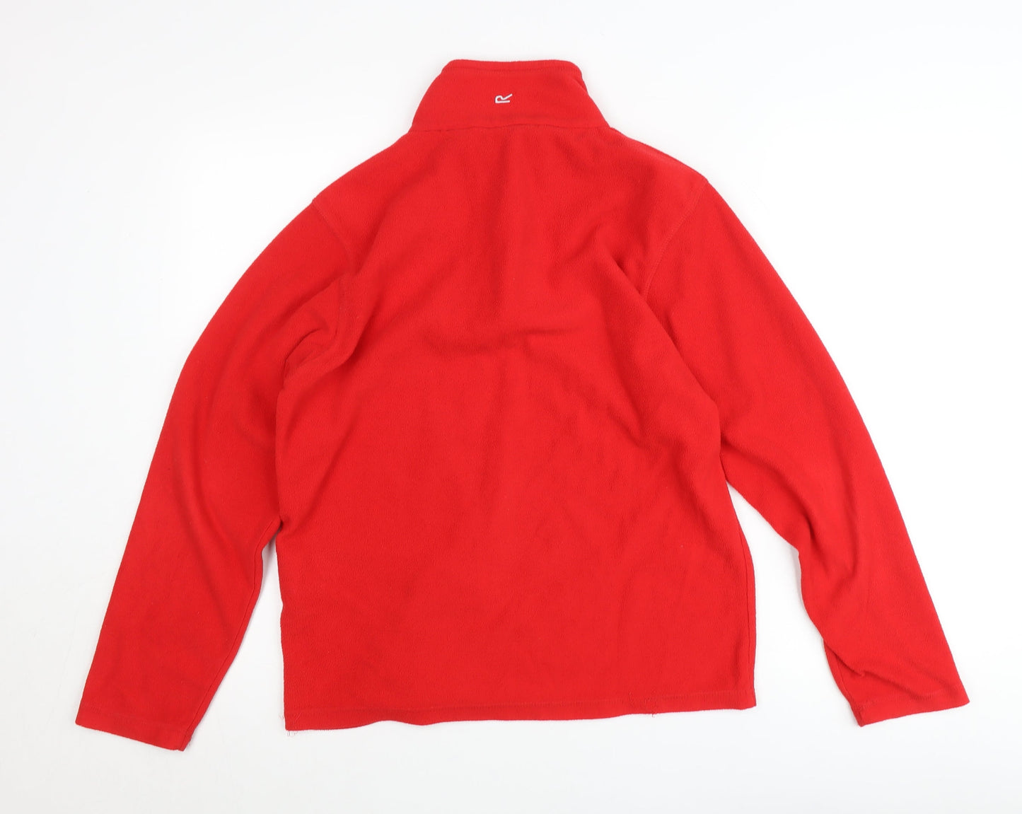 Regatta Mens Red Fleece Jumper S 1/4 Zip High Neck Outdoor Pullover