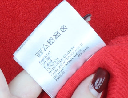 Regatta Mens Red Fleece Jumper S 1/4 Zip High Neck Outdoor Pullover