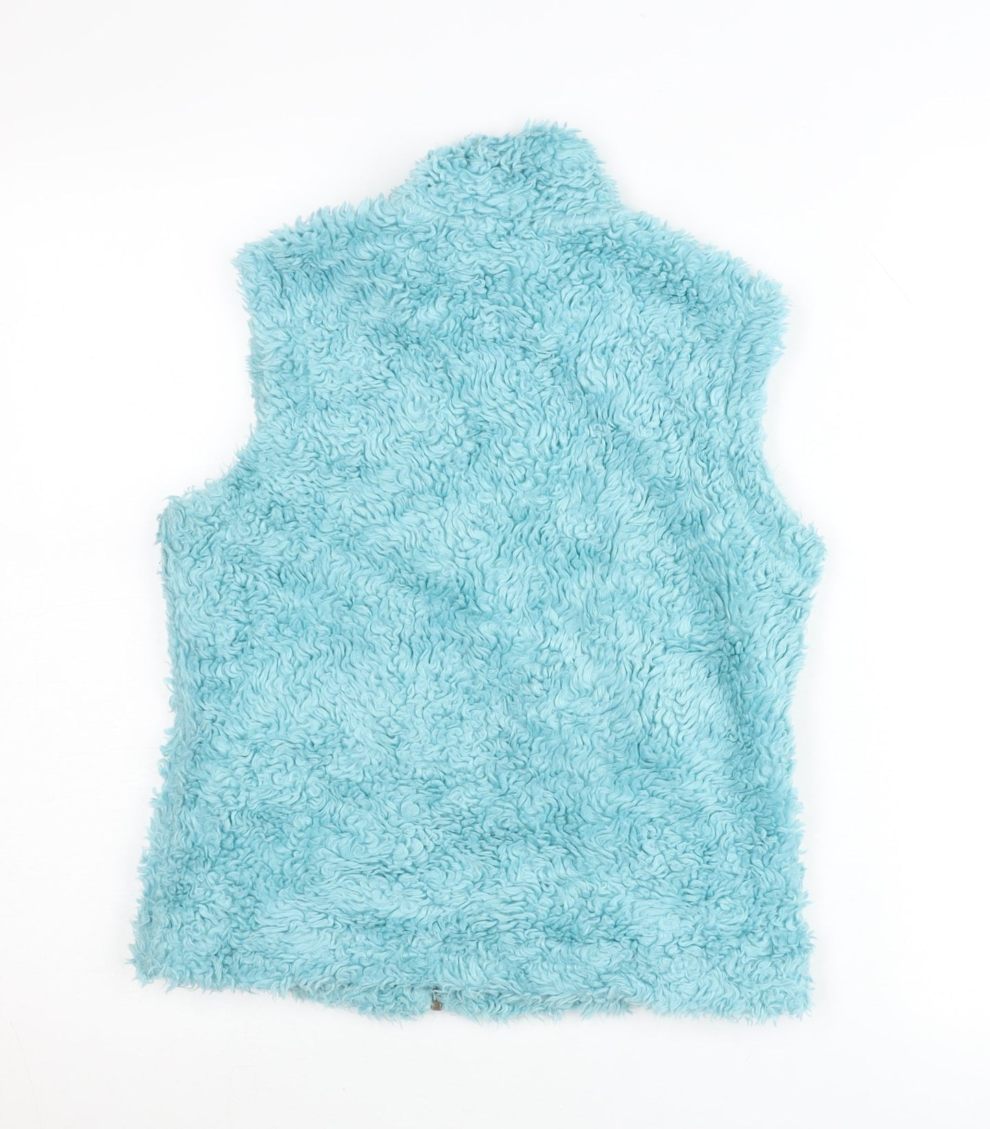 Boden Women’s Blue Fleece Waistcoat Vest S Zip Casual Winter