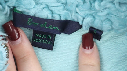 Boden Women’s Blue Fleece Waistcoat Vest S Zip Casual Winter