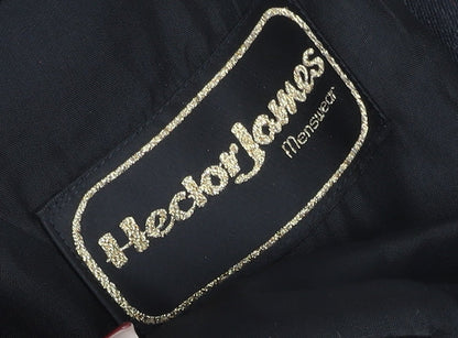 Hector James Mens Grey Wool Double-Breasted Blazer 40 Short