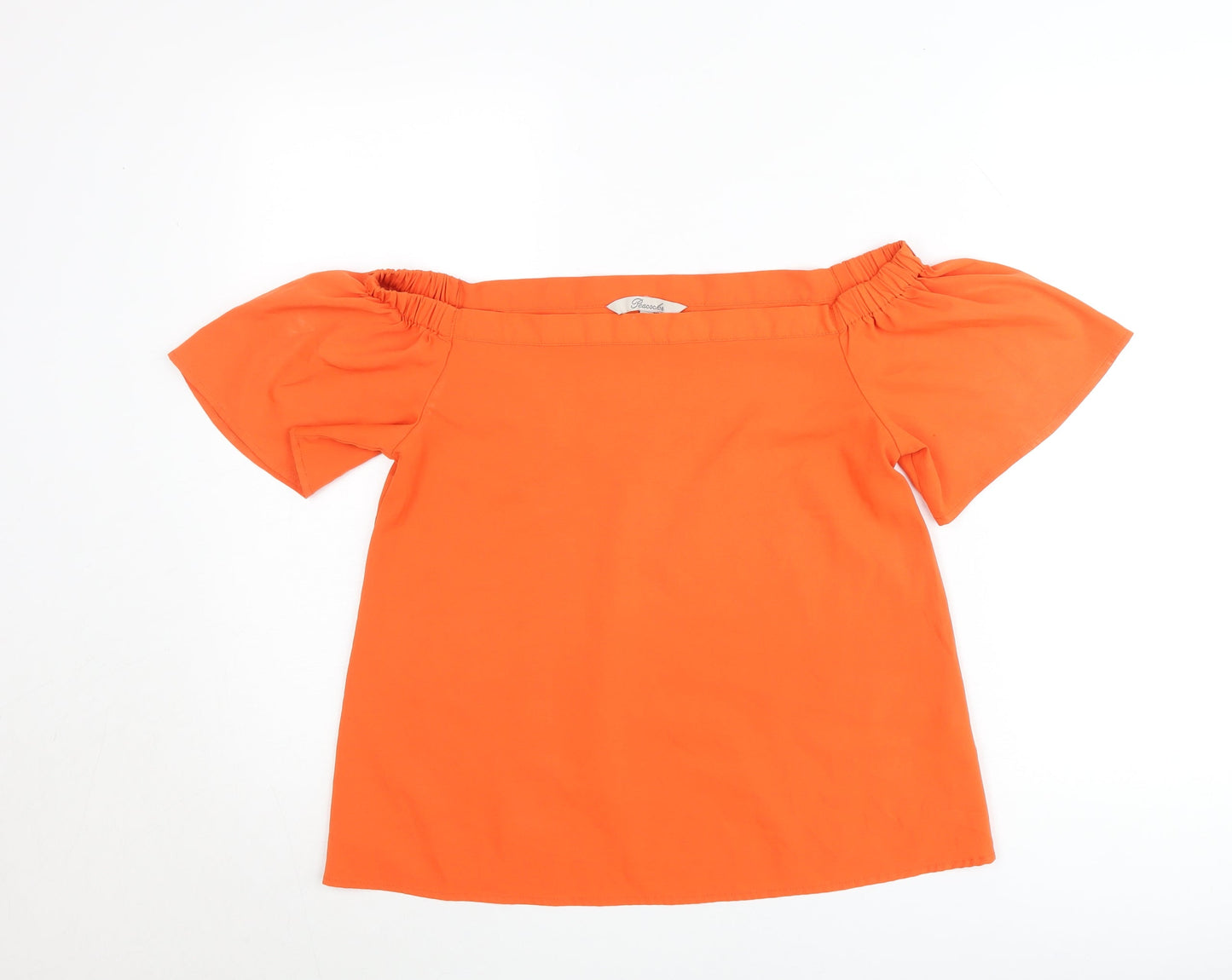 Peacocks Women’s Orange Off Shoulder Tunic Blouse Size 10