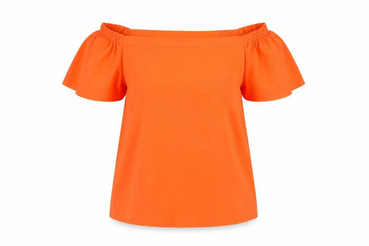Peacocks Women’s Orange Off Shoulder Tunic Blouse Size 10