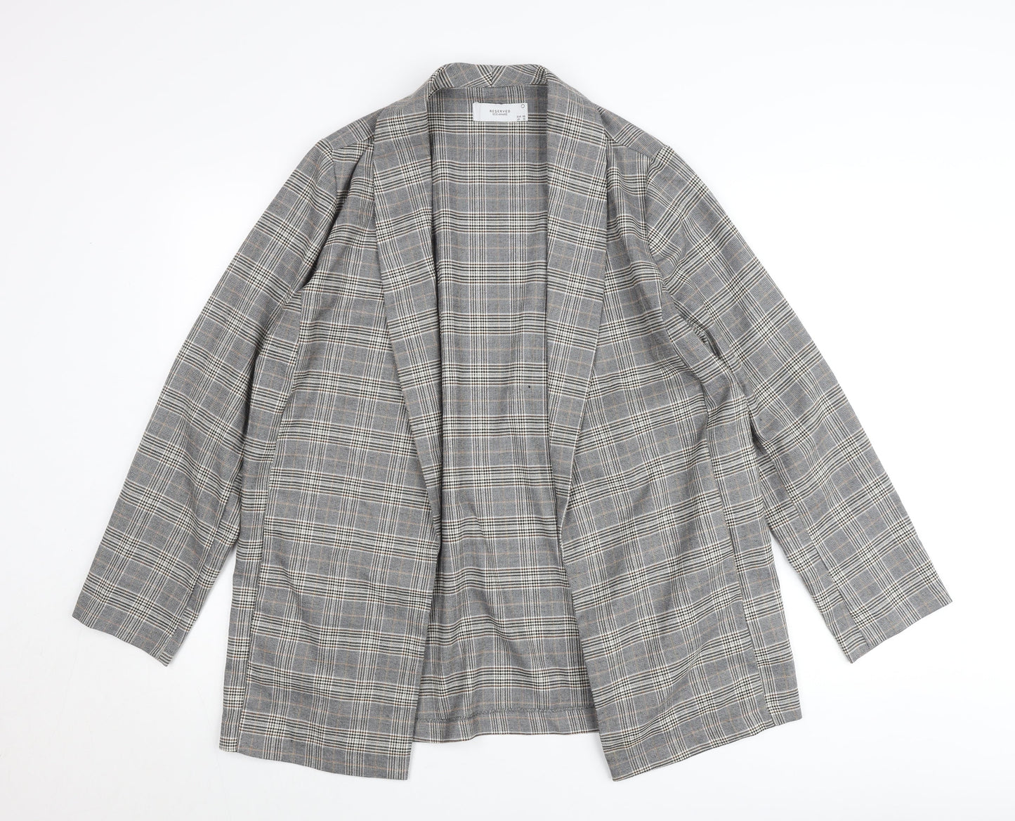 Reserved Women’s Grey Check Blazer Size 12 Regular Fit