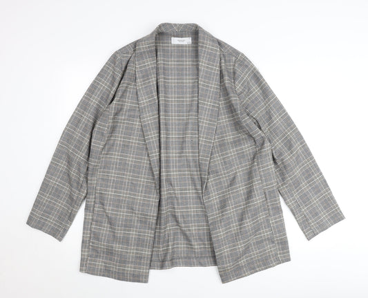 Reserved Women’s Grey Check Blazer Size 12 Regular Fit
