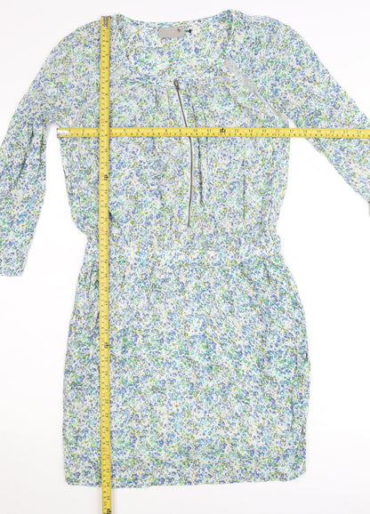Pyrus Women’s Multicoloured Floral Shift Dress S Short Sleeve Summer
