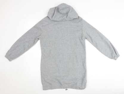Brave Soul Womens Grey XS Pullover Hoodie Long Sleeve Jumper