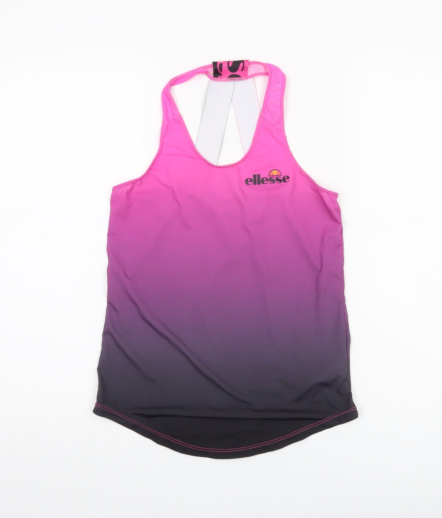 Ellesse Womens Pink Racerback Tank Top Size 8 Lightweight Gym Yoga