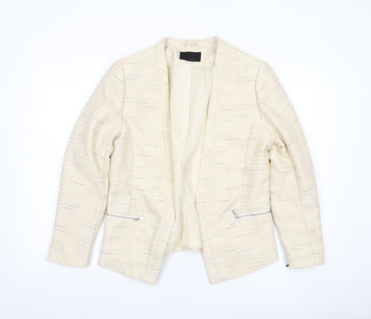 H&M Women Ivory Blazer Size 16 Shawl Collar Workwear Jacket