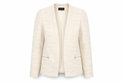 H&M Women Ivory Blazer Size 16 Shawl Collar Workwear Jacket