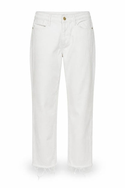 Frame Women’s White Slim Straight Jeans Size 27 Frayed Hem