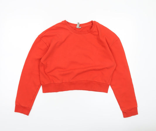 Additional front view of ASOS Women’s Red Cotton Pullover Sweatshirt, size UK 12