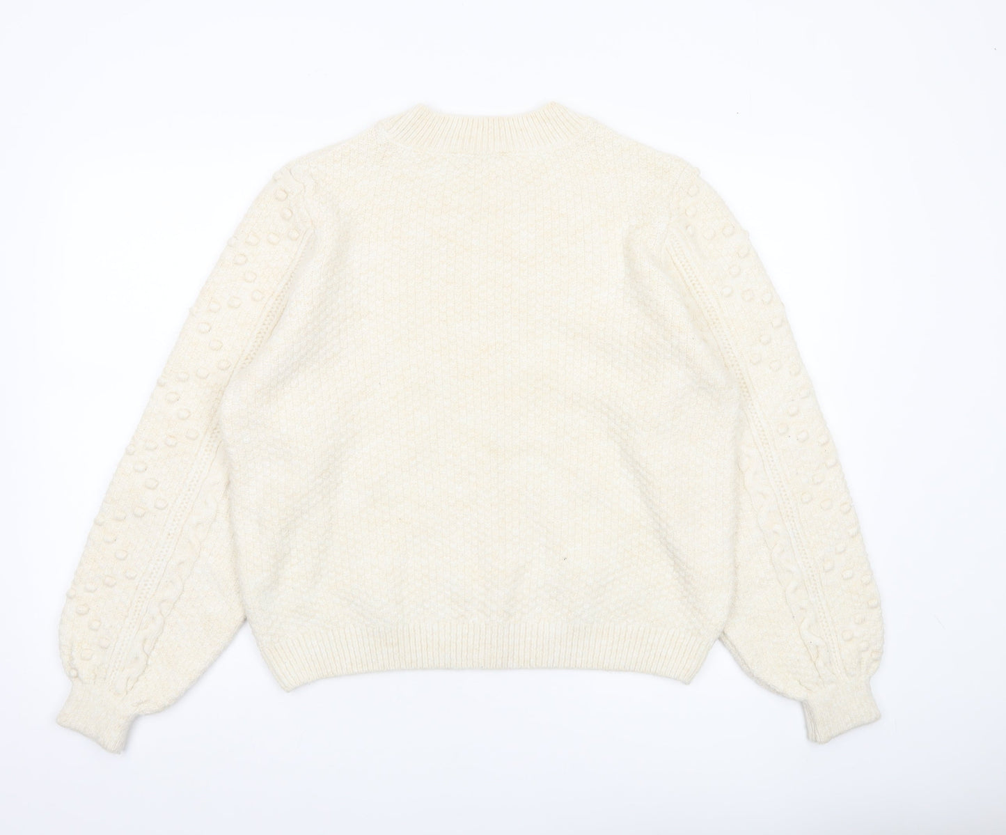 LCW Casual Women’s Ivory Cable Knit Jumper L Long Sleeve Pullover