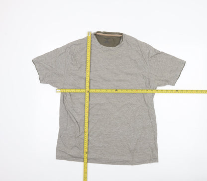 James Pringle Men's Grey Medium Cotton Crew Neck T-Shirt